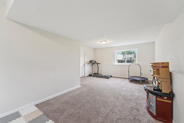608 Frontier Cir, Belle Plaine, MN 56011 - exercise area with carpet flooring and baseboards