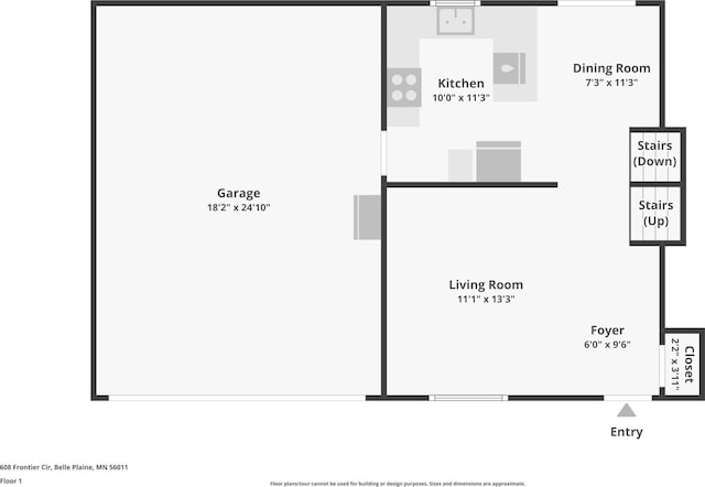 608 Frontier Cir, Belle Plaine, MN 56011 - view of property floor plan