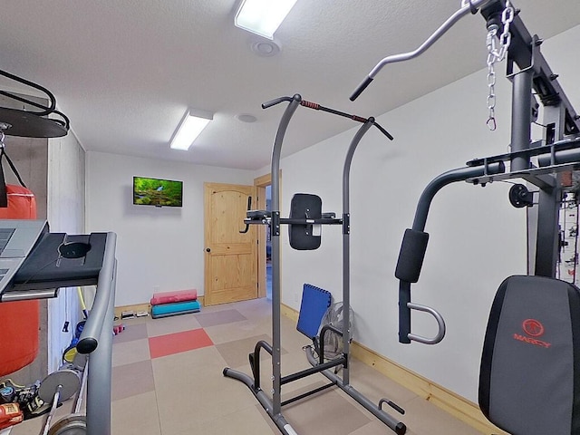 6828 Rhoades Ave SW, Cokato, MN 55321 - workout area with tile patterned floors