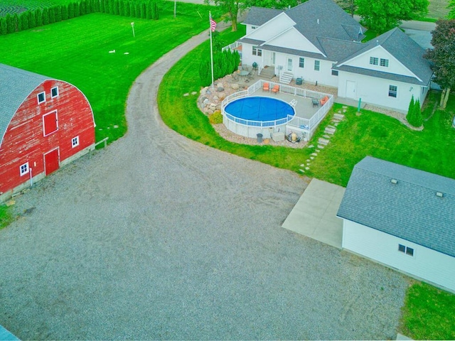 6828 Rhoades Ave SW, Cokato, MN 55321 - aerial view of property and surrounding area featuring a pool