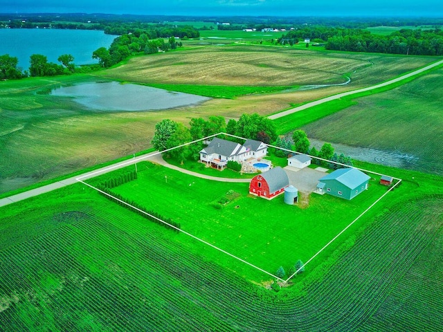 6828 Rhoades Ave SW, Cokato, MN 55321 - overview of rural landscape featuring property boundaries highlighted and a large body of water