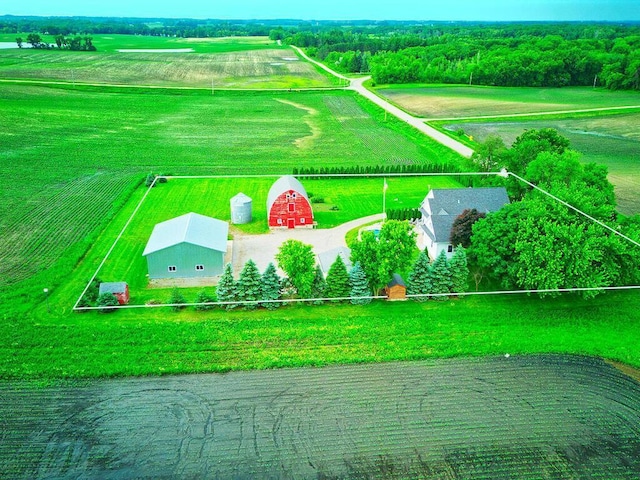 6828 Rhoades Ave SW, Cokato, MN 55321 - view of rural area with extensive farmland and property parcel outlined
