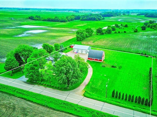 6828 Rhoades Ave SW, Cokato, MN 55321 - overview of rural landscape with property boundaries highlighted and large plots for crops