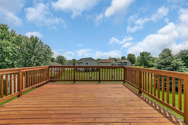 1294 Stone Ridge Rd, Sauk Rapids, MN 56379 - wooden terrace featuring a residential view