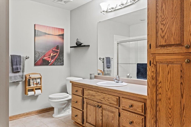 1111 Woods Creek Dr, Delano, MN 55328 - full bath featuring a shower stall, vanity, and tile patterned floors