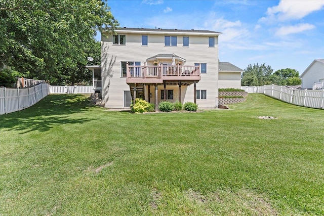 1111 Woods Creek Dr, Delano, MN 55328 - back of property featuring a wooden deck and a fenced backyard