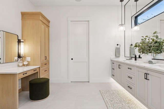 4864 148th Ave, Ham Lake, MN 55304 - full bathroom featuring double vanity and baseboards