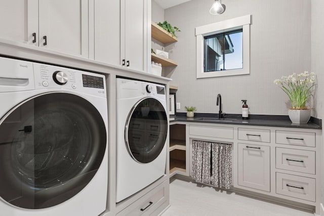 4864 148th Ave, Ham Lake, MN 55304 - washroom featuring cabinet space and independent washer and dryer