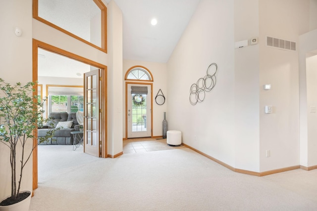4438 Napier Pkwy NE, Saint Michael, MN 55376 - carpeted foyer with high vaulted ceiling and baseboards