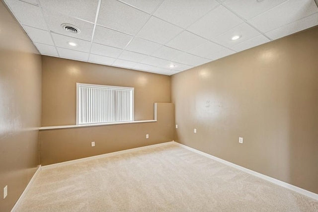 15271 Sodium St NW, Ramsey, MN 55303 - carpeted spare room with a paneled ceiling and recessed lighting