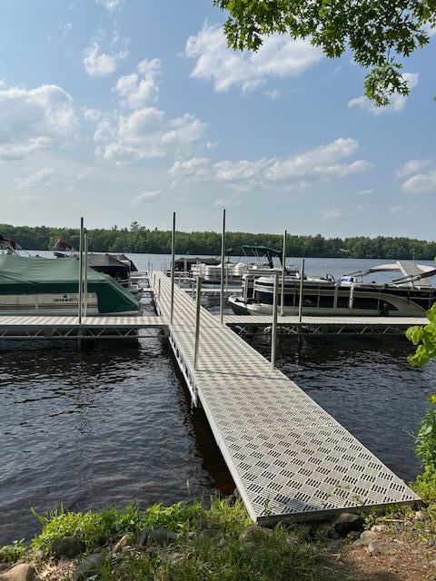 30488 292nd St, Lake Holcombe Twp, WI 54745 - dock with a water view and boat lift