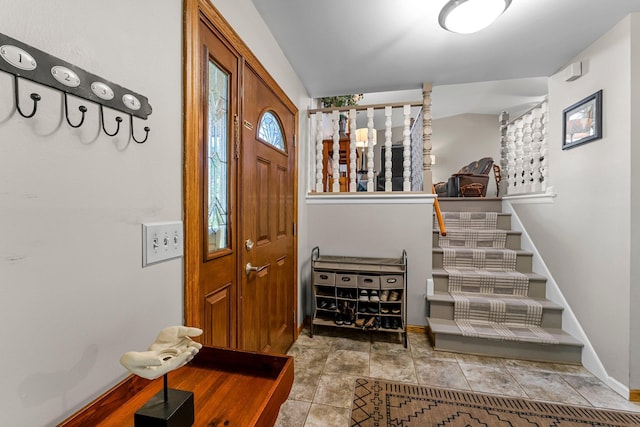 9009 44th Cir N, New Hope, MN 55428 - entryway featuring baseboards and stairs