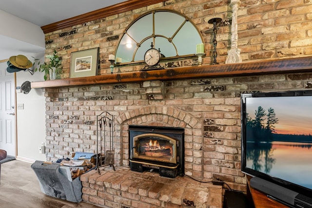 9009 44th Cir N, New Hope, MN 55428 - detailed view of ornamental molding and a brick fireplace
