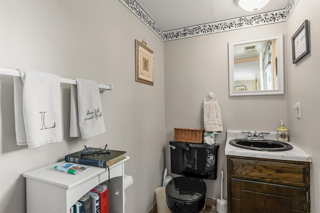 9009 44th Cir N, New Hope, MN 55428 - half bathroom featuring vanity and toilet