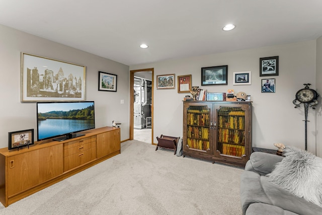 9009 44th Cir N, New Hope, MN 55428 - carpeted living area with recessed lighting