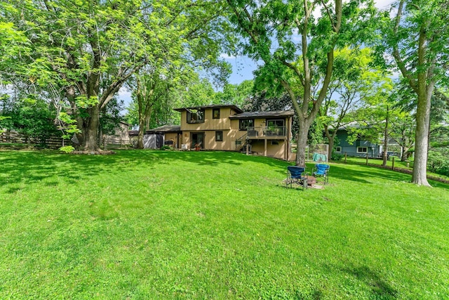 9009 44th Cir N, New Hope, MN 55428 - view of yard featuring stairway and a deck