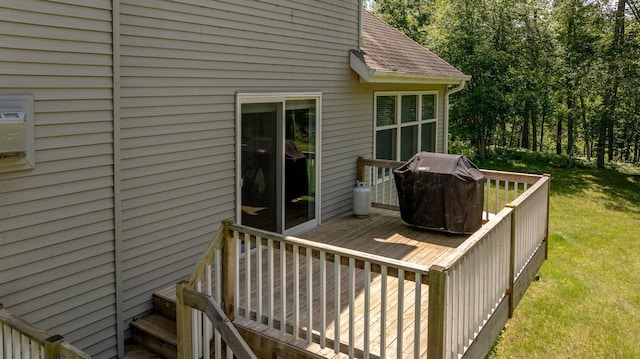 5393 Bachelor Rd NW, Hackensack, MN 56452 - deck with a grill and a yard
