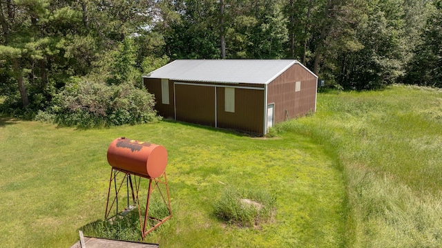5393 Bachelor Rd NW, Hackensack, MN 56452 - view of green lawn with a pole building and an outdoor structure