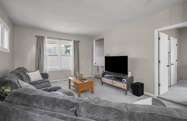 402 Clifton St, Saint Paul, MN 55102 - living area featuring carpet and a textured ceiling