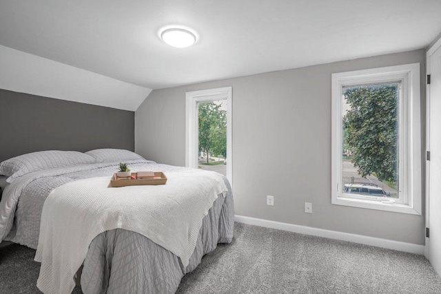 402 Clifton St, Saint Paul, MN 55102 - bedroom featuring carpet floors and lofted ceiling