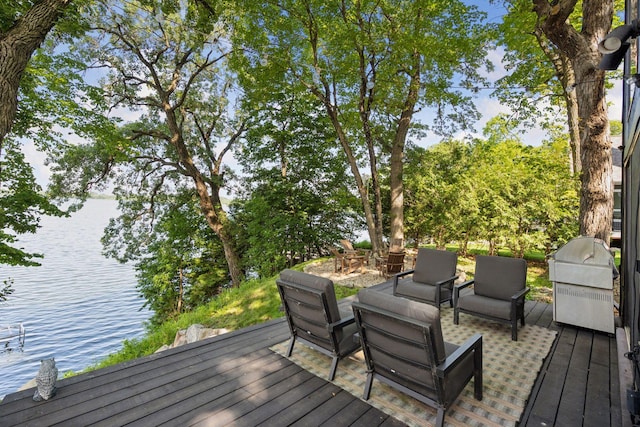 22281 670th Ave, Darwin Twp, MN 55324 - deck with grilling area and outdoor lounge area