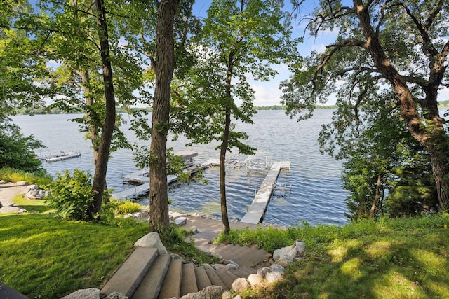 22281 670th Ave, Darwin Twp, MN 55324 - water view featuring a dock