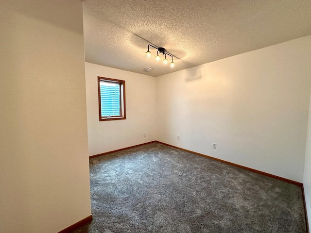 607 Washington Ave, Spring Valley, MN 55975 - spare room with carpet, track lighting, and a textured ceiling