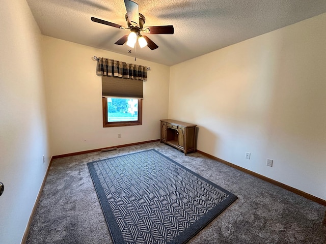 607 Washington Ave, Spring Valley, MN 55975 - carpeted spare room with ceiling fan and a textured ceiling