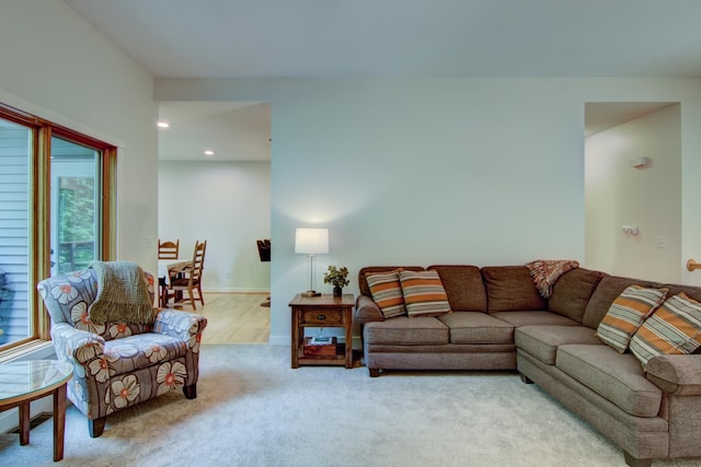 1403 Elm Ave W, Menomonie, WI 54751 - carpeted living area featuring recessed lighting and baseboards
