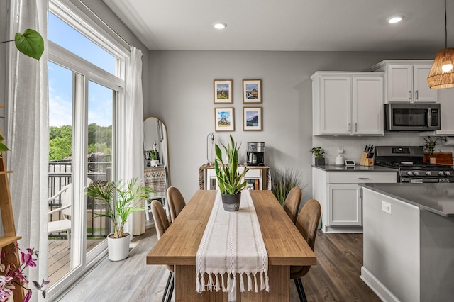 1771 Emerson Ct, Chaska, MN 55318 - dining room with dark wood-style flooring and recessed lighting