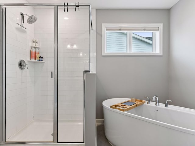 7154 Alphabet St, Chanhassen, MN 55317 - full bathroom with a soaking tub and a shower stall