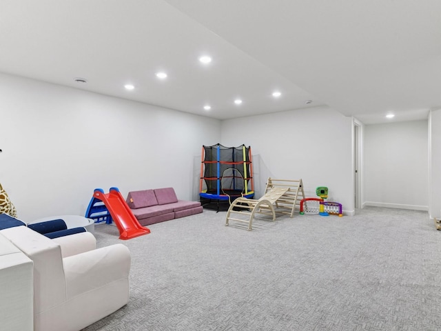 7154 Alphabet St, Chanhassen, MN 55317 - game room with carpet and recessed lighting