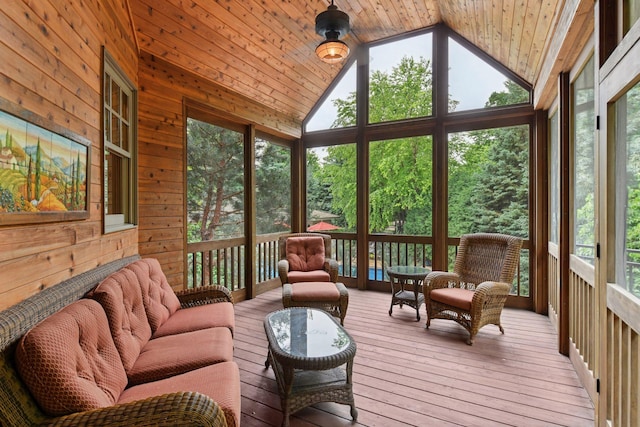 1904 Linner Rd, Minnetonka, MN 55391 - sunroom / solarium featuring vaulted ceiling and an outdoor hangout area