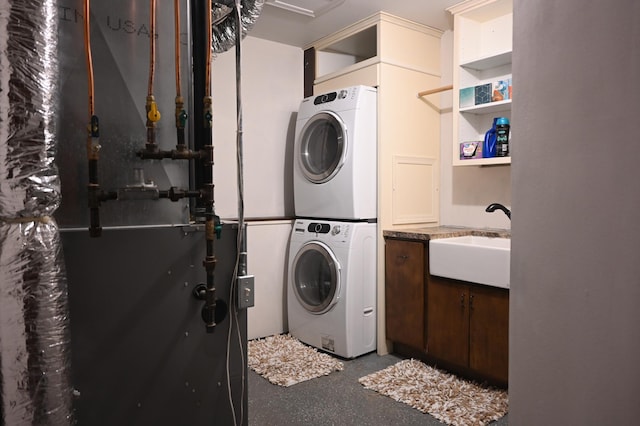 11764 35th Ave SE, Becker, MN 55308 - washroom with estacked washer and dryer