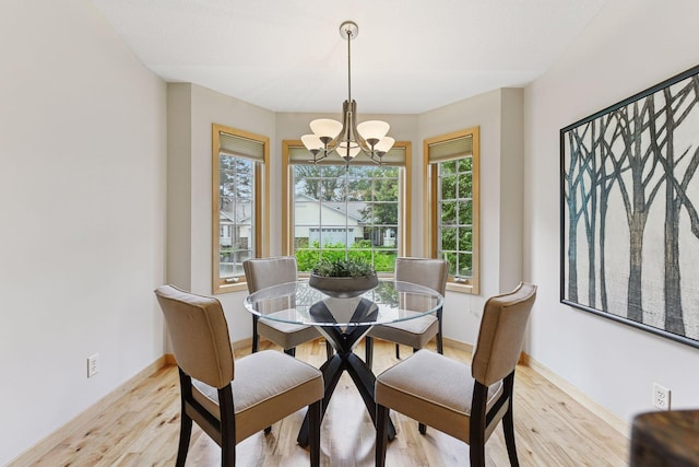 1614 Maple Manors Ct, Mound, MN 55364 - dining space featuring a chandelier and light wood finished floors