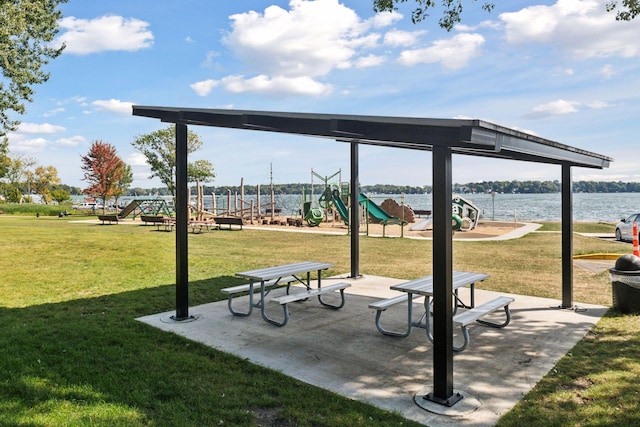 1614 Maple Manors Ct, Mound, MN 55364 - view of property's community featuring a playground and a lawn