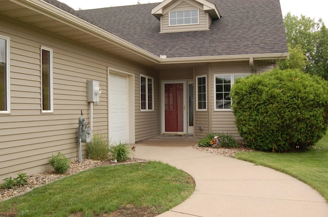 224 Goldfinch Ln, Clearwater, MN 55320 - view of exterior entry with a shingled roof