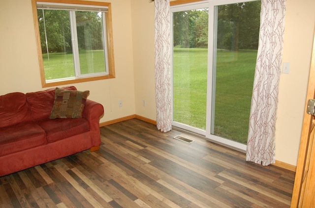 224 Goldfinch Ln, Clearwater, MN 55320 - living area featuring wood finished floors and baseboards