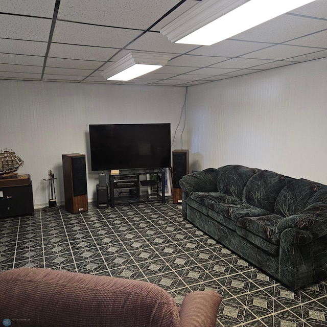 327 6th Ave, Mapleton, ND 58059 - living area featuring a drop ceiling