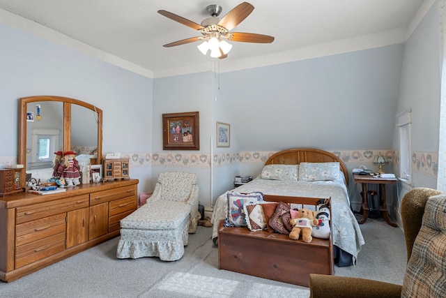 11826 State Road 48, Frederic, WI 54837 - carpeted bedroom with a ceiling fan