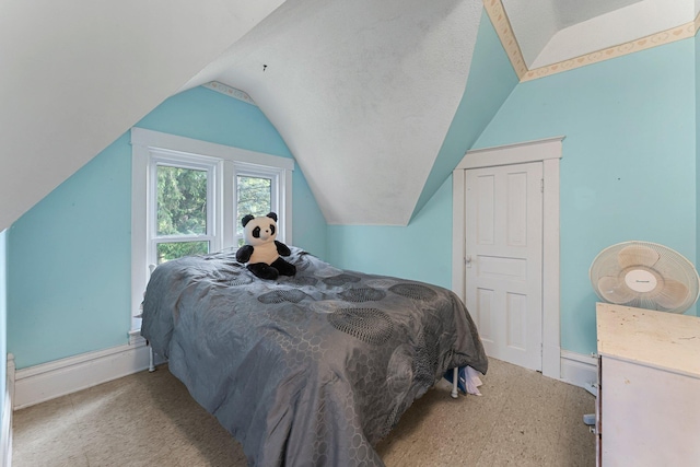 11826 State Road 48, Frederic, WI 54837 - bedroom featuring vaulted ceiling and carpet