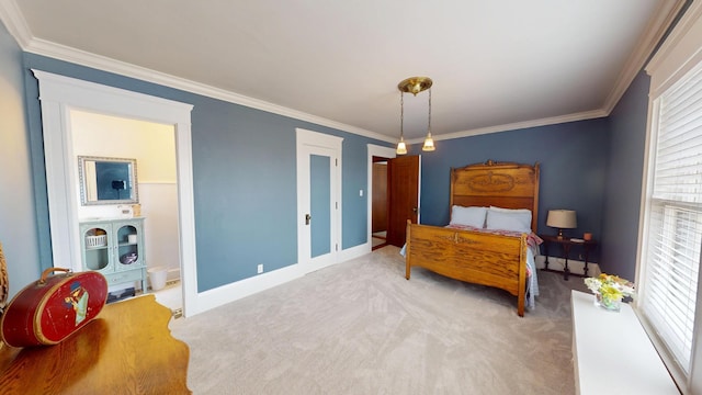 315 Fountain St, Albert Lea, MN 56007 - bedroom with ornamental molding, carpet flooring, and multiple windows