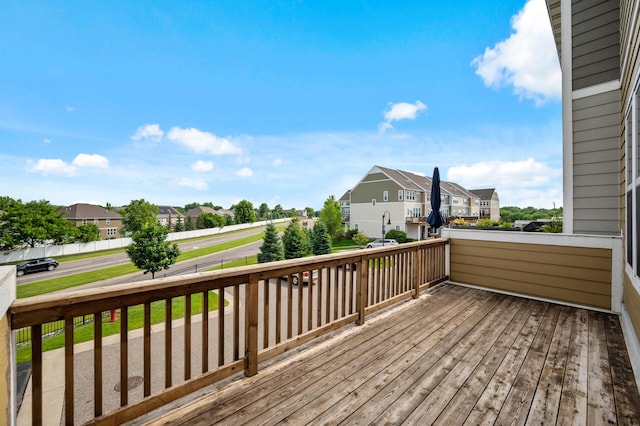 15484 Eames Way, Apple Valley, MN 55124 - wooden deck featuring a residential view