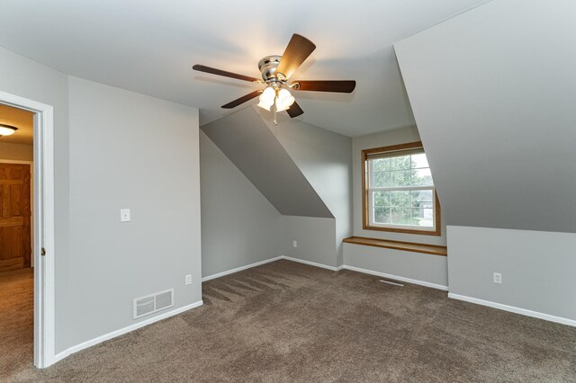 2319 Viola View Ln NE, Rochester, MN 55906 - additional living space with carpet floors, ceiling fan, and lofted ceiling