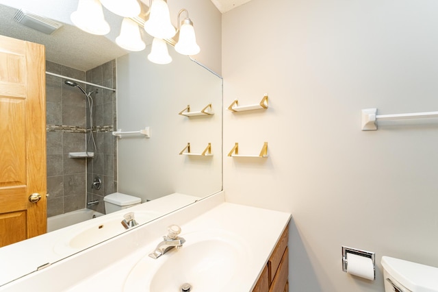 2319 Viola View Ln NE, Rochester, MN 55906 - full bathroom featuring vanity, tub / shower combination, and a chandelier
