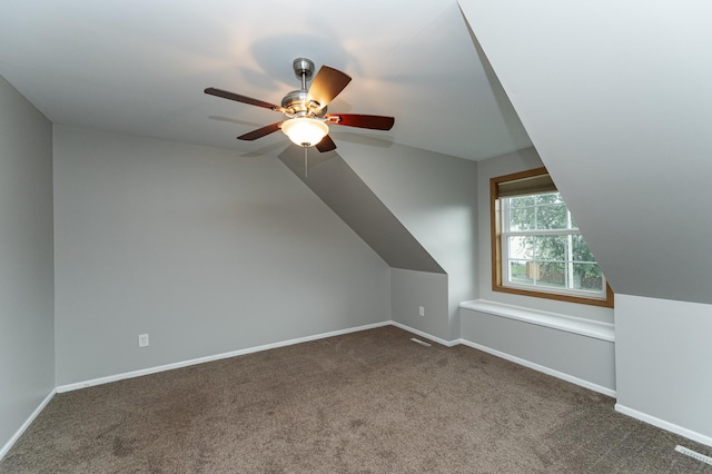 2319 Viola View Ln NE, Rochester, MN 55906 - additional living space with carpet floors, ceiling fan, and lofted ceiling