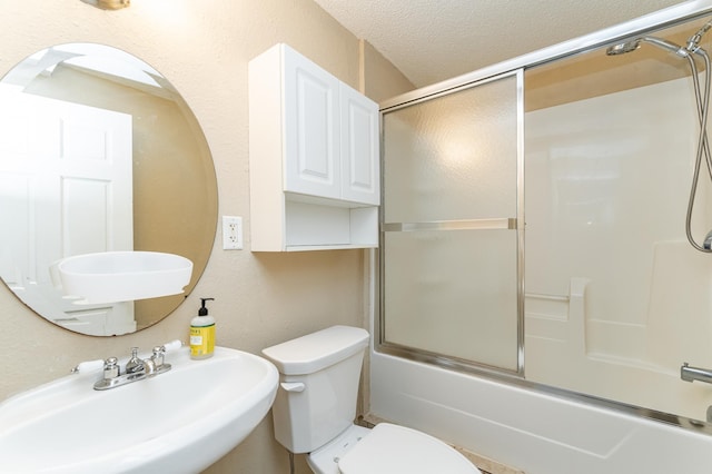 2319 Viola View Ln NE, Rochester, MN 55906 - full bath featuring combined bath / shower with glass door and a textured ceiling