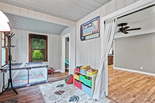 3256 Sheridan Ave N, Minneapolis, MN 55412 - playroom featuring wood finished floors and ceiling fan