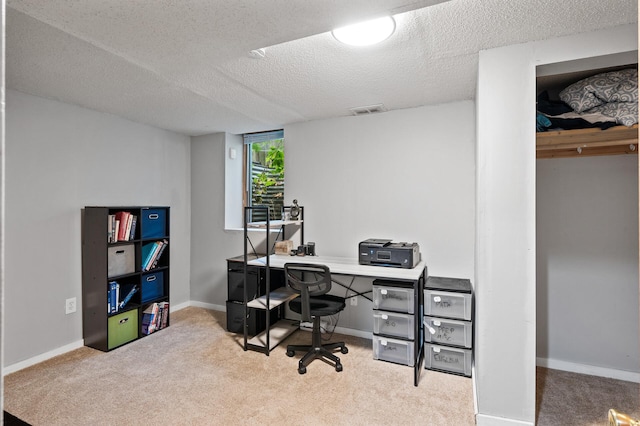 3256 Sheridan Ave N, Minneapolis, MN 55412 - office with carpet flooring and a textured ceiling