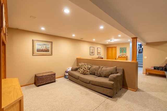 704 Main St, Madelia, MN 56062 - living room with carpet flooring and recessed lighting